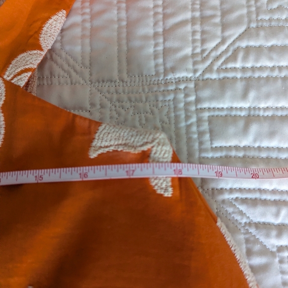 ANTHROPOLOGY EXQUISE Orange Floral Embroidered Cotton Phoebe Maxi Dress Medium - Picture 13 of 15